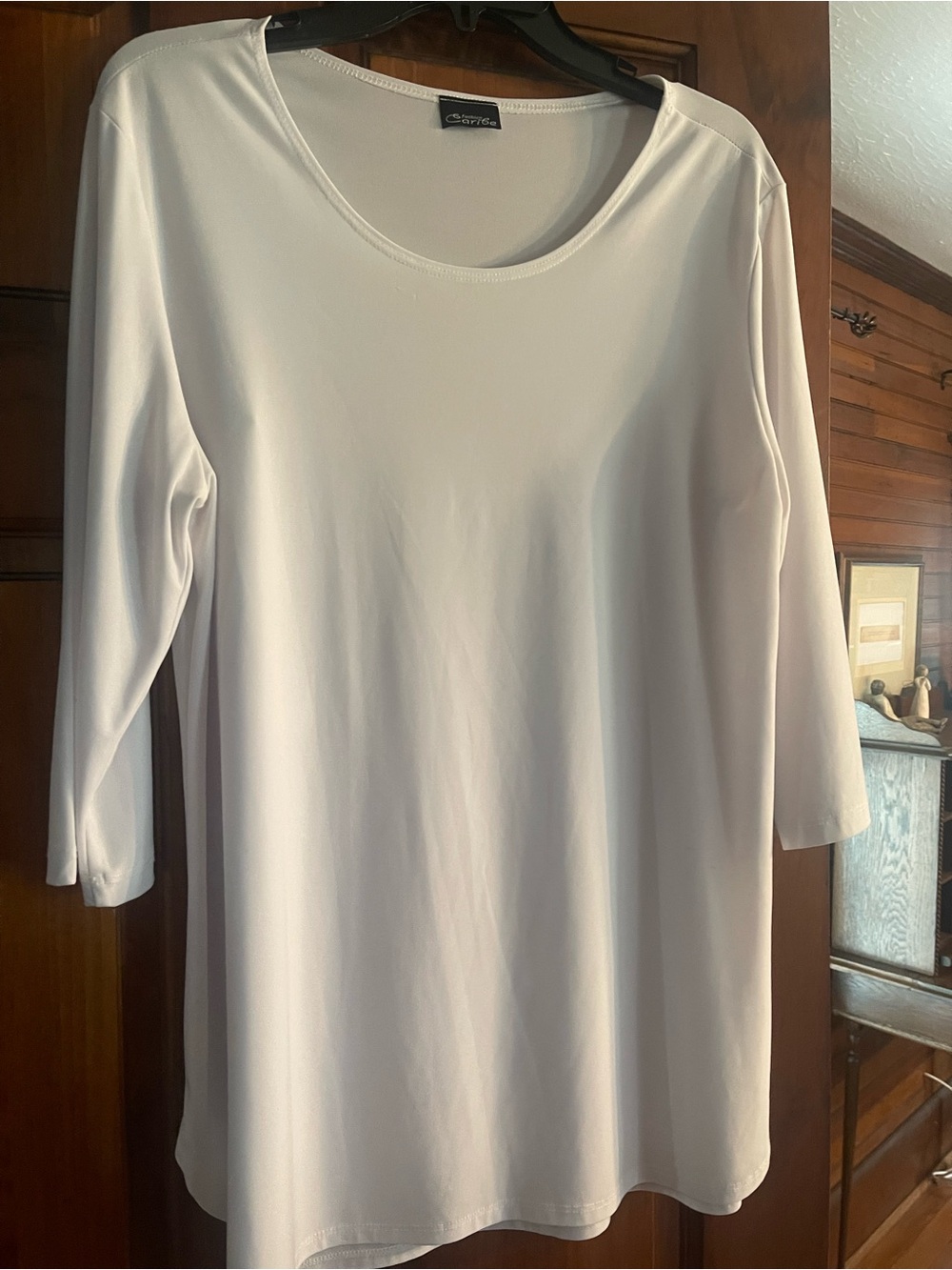 ComfortStretch Women’s Scoop Neck Long Sleeve Top - White